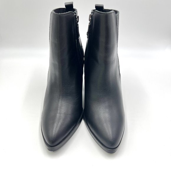 Blondo Womens Size 6.5 Black Leather Waterproof Block Heel Ankle Boots Shoes - Picture 2 of 12